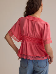 Evanelle Lace Babydoll Top