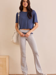 Trackline Crop Crew Tee