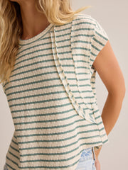 Cressida Stripe Rib Raglan Top