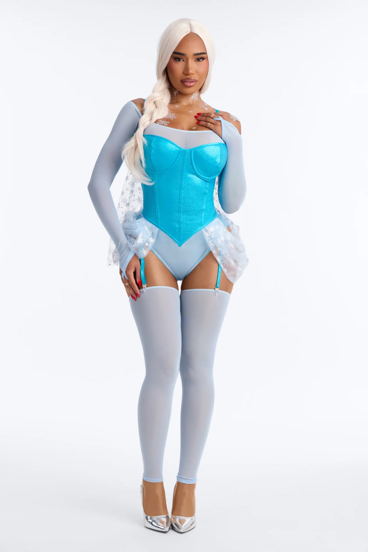 Icy Seductress Princess 5 Piece Costume Set