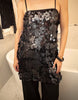 Na-Kd Sequin Mini Slip Dress In Black