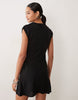 High Neck Mini Dress In Black