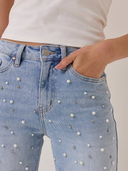 Brooklyn Embellished Straight Leg Jeans