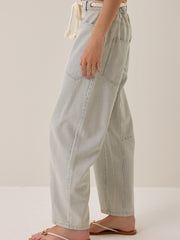 Laine Striped Barrel Jeans