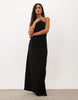 One Shoulder Jersey Maxi Dress In Black
