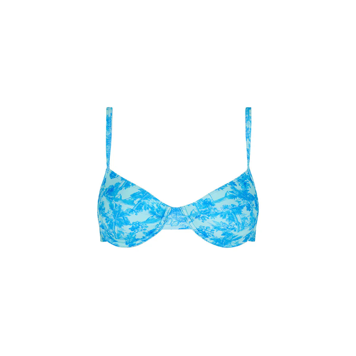 Ditzy Underwire Bra Bikini Top - Ocean Paradise