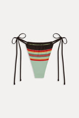 Tia Striped Skimpy Bikini Bottom - Desert Dusk