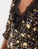 Miss Selfridge Petite Spun Maxi Tea Dress With Lace Trim In Dark Floral
