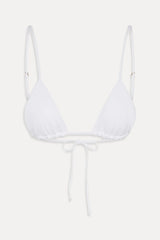 Elena Micro Triangle Bikini Top - Optic White