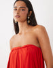 Bandeau Maxi Dress In Red