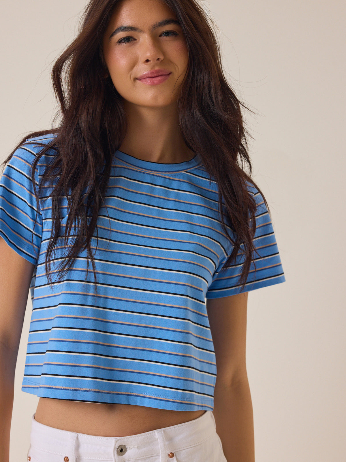 Willa Stripe Crop Tee