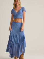 Carlin Ruffle Maxi Skirt