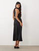Cowl Halter Midaxi Dress In Black