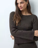 Only Tall Boatneck Knitted Mini Skater Dress In Brown