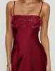 Princess Polly Engracia Satin Sequin & Bead Detail Cami Square Neck Maxi Dress In Burgundy