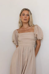Delfino Maxi Dress Tan
