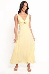 Archer Midi Dress - Butter Yellow