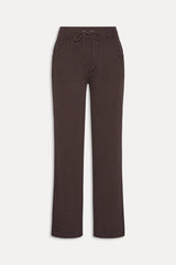 Emma Thermal Low Rise Pants - Walnut