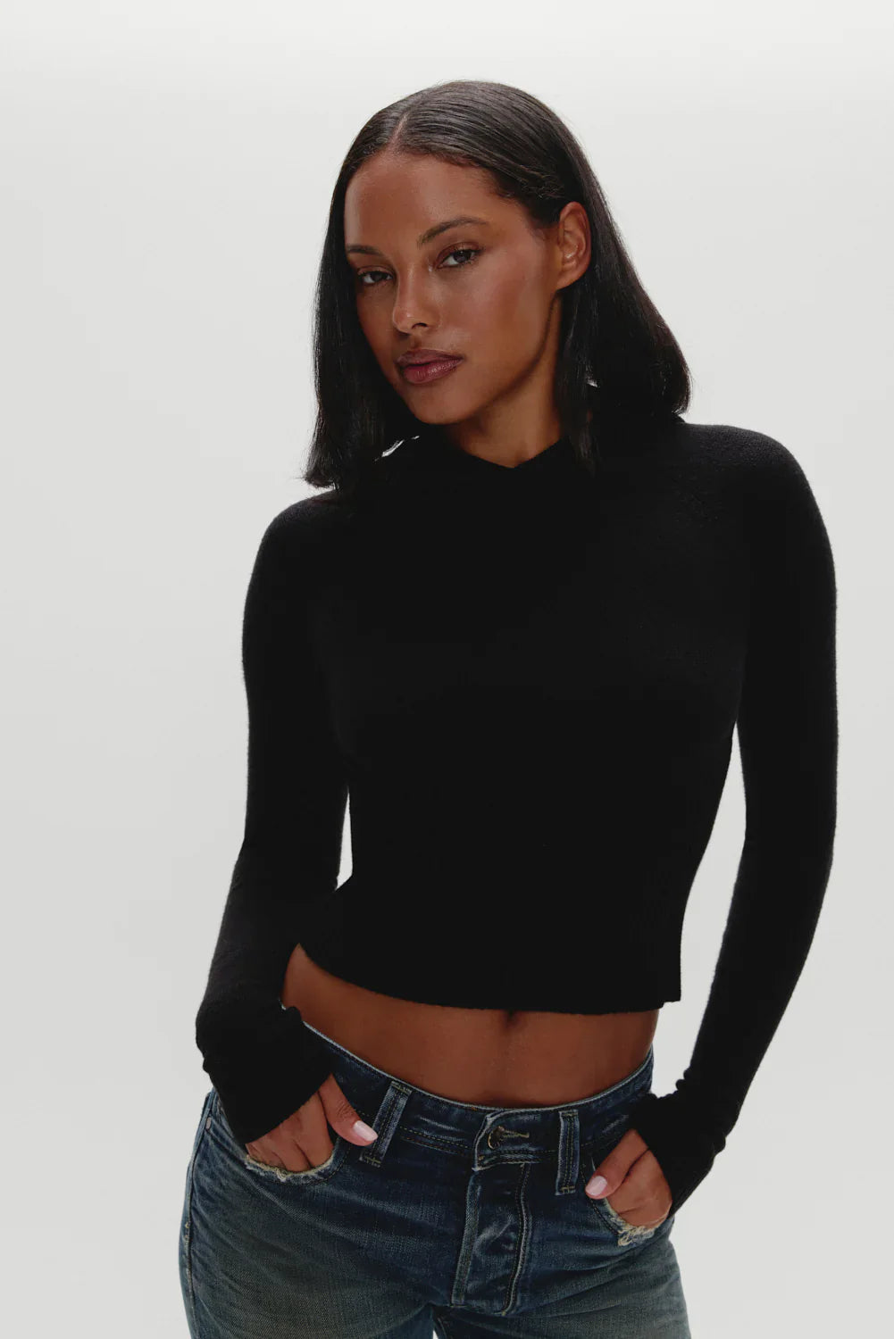 Hazel Knit Hoodie - Black
