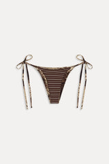 Mackenzie Reversible String Bikini Bottom - Saddle Up
