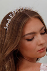 Feuille Crystal Headband Clear