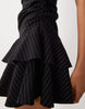 New Look Pinstripe Ruched Side Mini Dress In Black