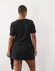 Curve Supersoft Tie Side Mini Dress In Black