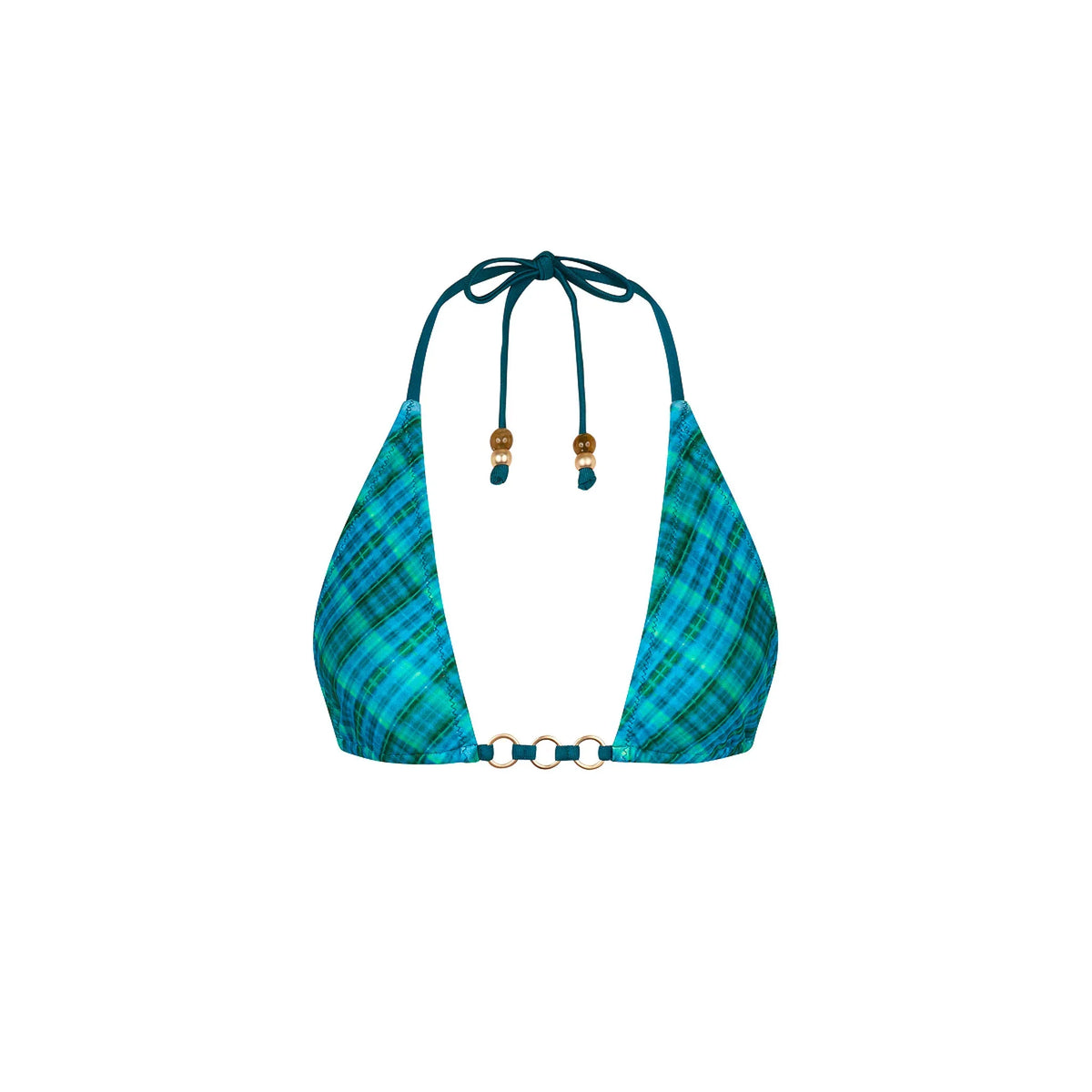 Trio Ring Triangle Bikini Top - Tropic Dip