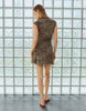 Bershka Animal Print Tulle Mini Dress In Brown