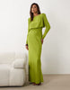 Batwing Maxi Dress In Lime