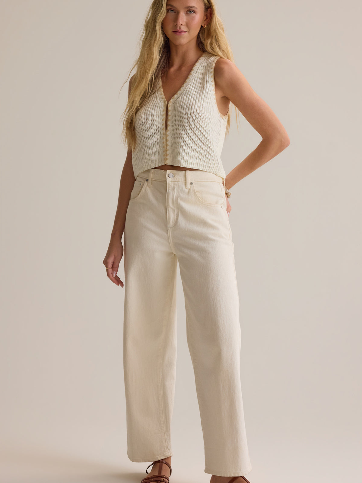 Kelia Contrast Stitch Vest