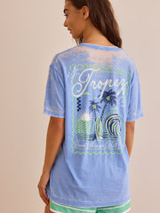 Saint Tropez Postcard Slub Tee