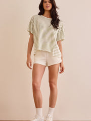 Flex Striped Oversized Tee