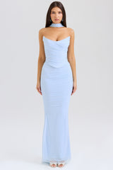 bluebell fluted hem maxi skirt