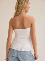 Charlotte Eyelet Strapless Top