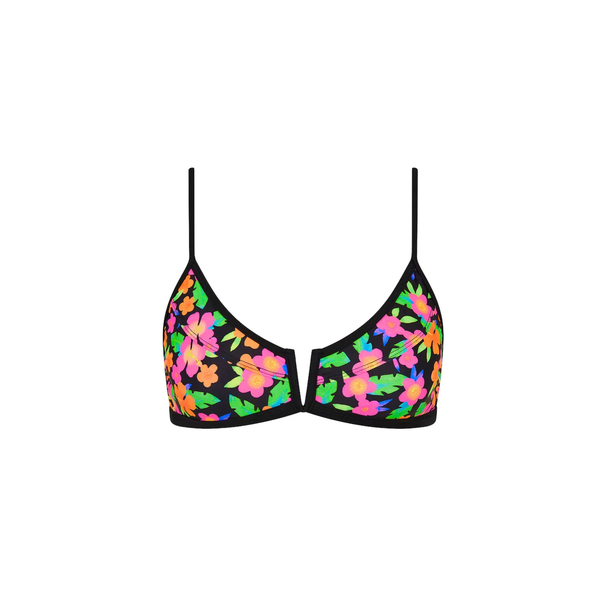 Bind Slim V Crop Bikini Top - Midnight Glow