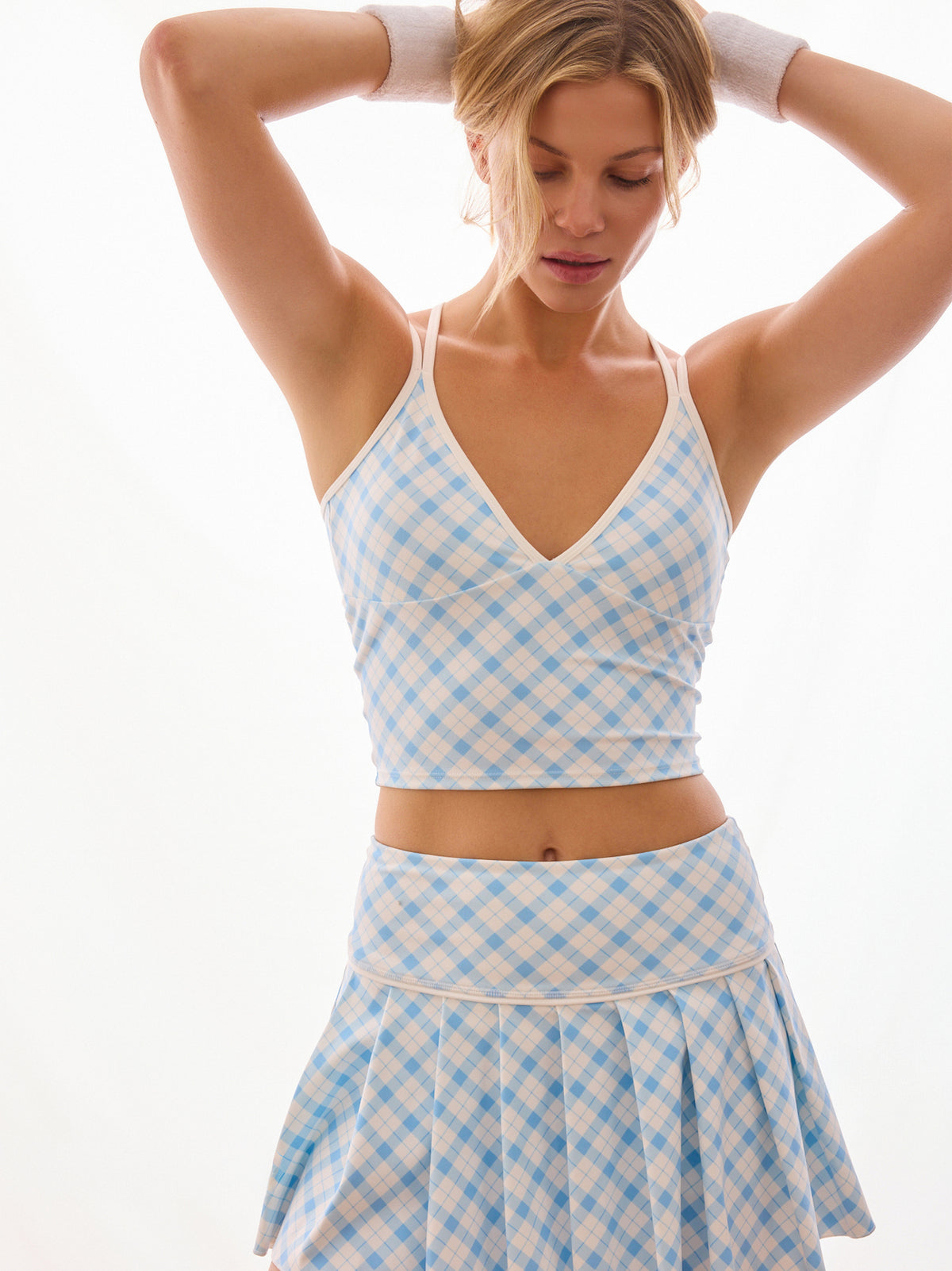 Backspin Plaid Active Skort