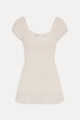 Lover Crochet Knit Mini Dress - White