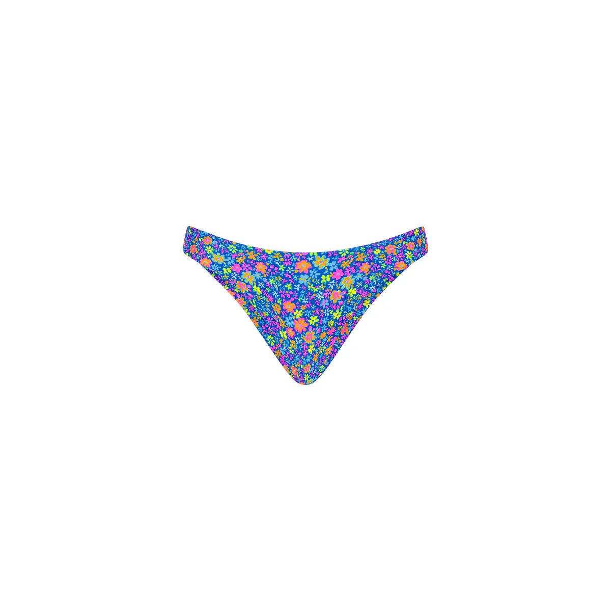 Minimal Full Coverage Bikini Bottom - Electric Bloom