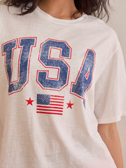 USA Flag Oversized Tee