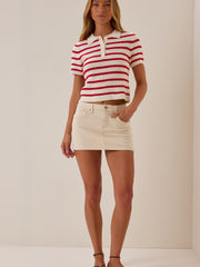 Bowie Stripe Knit Polo