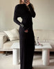 Na-Kd Draped Jersey Maxi Dress In Black