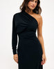 Na-Kd One Shoulder Maxi Dress In Black