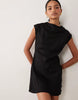 High Neck Mini Dress In Black