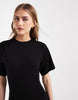 Cinched Seam Detail Mini Dress In Black