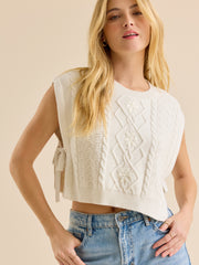 Marleen Side Tie Sweater Vest