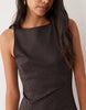 Mango Sleeveless Mini Dress In Brown