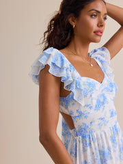 Auburn Floral Maxi Dress