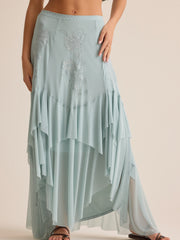 Carlin Ruffle Maxi Skirt