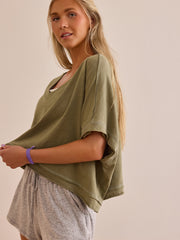 Catch Me Moving V-Neck Tee